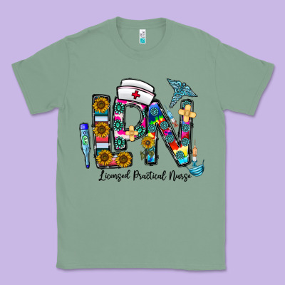 Lpn Licensed Practial Nurse Classic Tee Designed By Cowhidedigitalart
