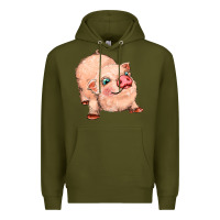 Army Green pig Premium Hoodie - MaliasSmallBusiness