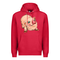 Cardinal pig Premium Hoodie - MaliasSmallBusiness