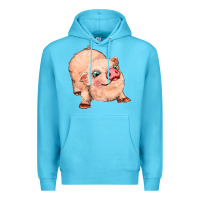 Ocean Blue pig Premium Hoodie - MaliasSmallBusiness
