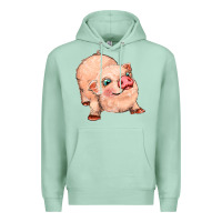Seafoam pig Premium Hoodie - MaliasSmallBusiness