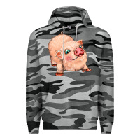 Slate Camo pig Premium Hoodie - MaliasSmallBusiness