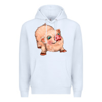 White pig Premium Hoodie - MaliasSmallBusiness
