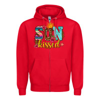 Red sun kissed Zipper Hoodie - AdoDesignShop