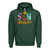 Sports Green sun kissed Zipper Hoodie - AdoDesignShop