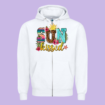 Sun Kissed Zipper Hoodie Designed By Adodesignshop