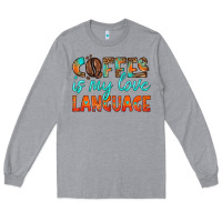 Heather Grey coffee is my love language Long Sleeve Tee - HRA Design Shop