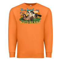 Carrot free spirit wild heart 3 horses Premium Sweatshirt - LillyAllenDesigns