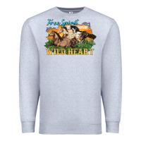 Free Spirit Wild Heart 3 Horses Premium Sweatshirt | Teevron