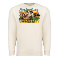 Sandshell free spirit wild heart 3 horses Premium Sweatshirt - LillyAllenDesigns