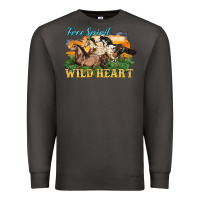 Smoke free spirit wild heart 3 horses Premium Sweatshirt - LillyAllenDesigns