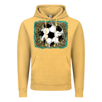 Vintage Mustard glitter soccer leopard Vintage Hoodie - RanaPortraitStore