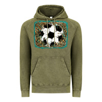 Vintage Olive glitter soccer leopard Vintage Hoodie - RanaPortraitStore