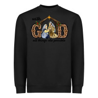 Black With God All Things Are Possible Heavyweight Sweatshirt - RanaPortraitStore