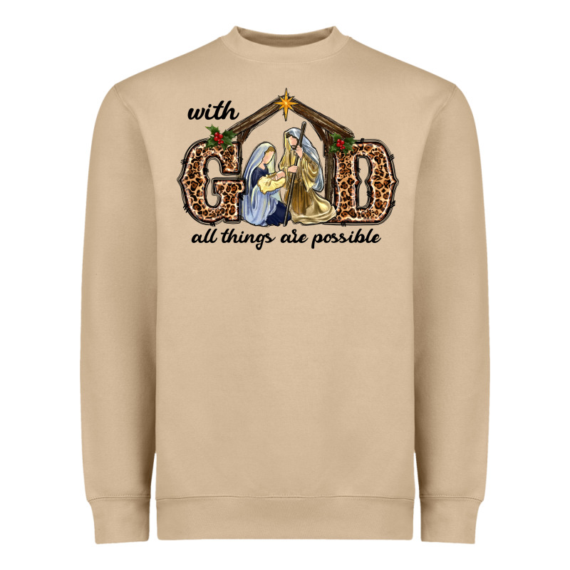 With God All Things Are Possible Heavyweight Sweatshirt by RanaPortraitStore | Teevron