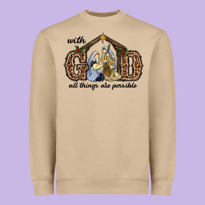 Heavyweight Sweatshirt With God All Things Are Possible