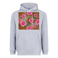 Heather Grey Western Pink Roses Heavyweight Hoodie - LillyAllenDesigns