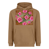 Toasted Coconut Western Pink Roses Heavyweight Hoodie - LillyAllenDesigns