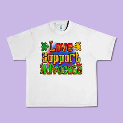 Love Support Advocate Urban Heavy Tee Designed By Zillion Design Studio