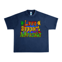 Navy love support advocate Urban Heavy Tee - Zillion Design Studio
