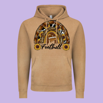 Vintage Hoodie football rainbow