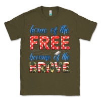 Army Green home of the free because of the brave Classic Tee - HRA Design Shop
