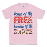 Bubblegum Pink home of the free because of the brave Classic Tee - HRA Design Shop