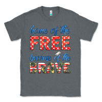 Charcoal Heather home of the free because of the brave Classic Tee - HRA Design Shop