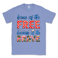 Colony Blue home of the free because of the brave Classic Tee - HRA Design Shop