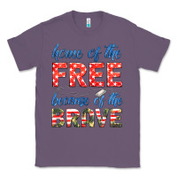 Lavender home of the free because of the brave Classic Tee - HRA Design Shop