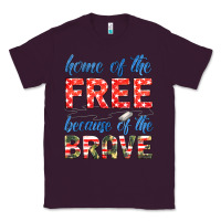 Plum home of the free because of the brave Classic Tee - HRA Design Shop
