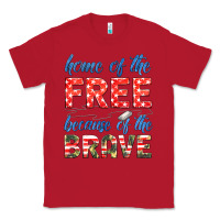 Red home of the free because of the brave Classic Tee - HRA Design Shop