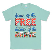 Seafoam home of the free because of the brave Classic Tee - HRA Design Shop