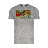 Cloud Rock peace love juneteenth Vintage Tee - Zillion Design Studio
