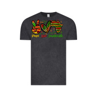 Vintage Black peace love juneteenth Vintage Tee - Zillion Design Studio
