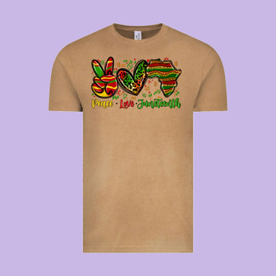Peace Love Juneteenth Vintage Tee Designed By Zillion Design Studio