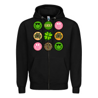 Black st patrick s day Zipper Hoodie - Artiststas
