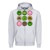 Heather Grey st patrick s day Zipper Hoodie - Artiststas