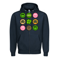 Navy st patrick s day Zipper Hoodie - Artiststas