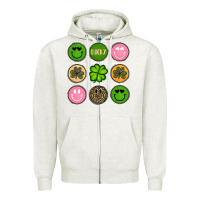 Oatmeal Heather st patrick s day Zipper Hoodie - Artiststas
