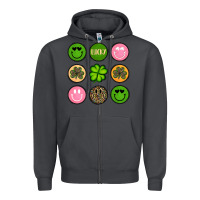 Smoke st patrick s day Zipper Hoodie - Artiststas