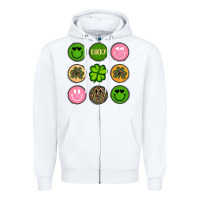 White st patrick s day Zipper Hoodie - Artiststas