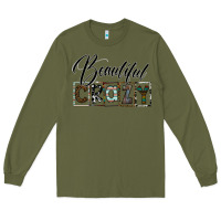 Army Green beatiful crazy Long Sleeve Tee - SublimationCraftShop