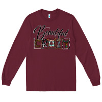 Burgundy beatiful crazy Long Sleeve Tee - SublimationCraftShop