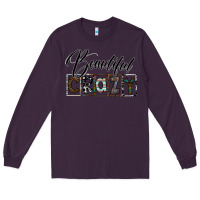 Plum beatiful crazy Long Sleeve Tee - SublimationCraftShop