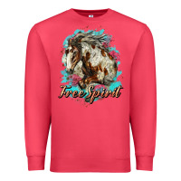 Cardinal free spirit mustang horse Premium Sweatshirt - LillyAllenDesigns