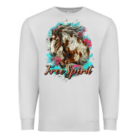 Dove Grey free spirit mustang horse Premium Sweatshirt - LillyAllenDesigns