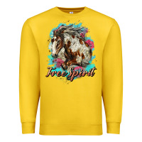 Lemon free spirit mustang horse Premium Sweatshirt - LillyAllenDesigns