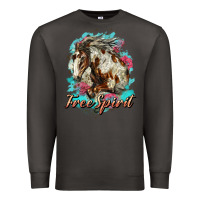 Smoke free spirit mustang horse Premium Sweatshirt - LillyAllenDesigns