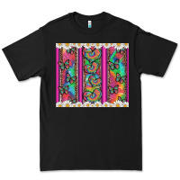 Tie Dye Hearts And Butterfly With Flowers Premium Tee | Teevron